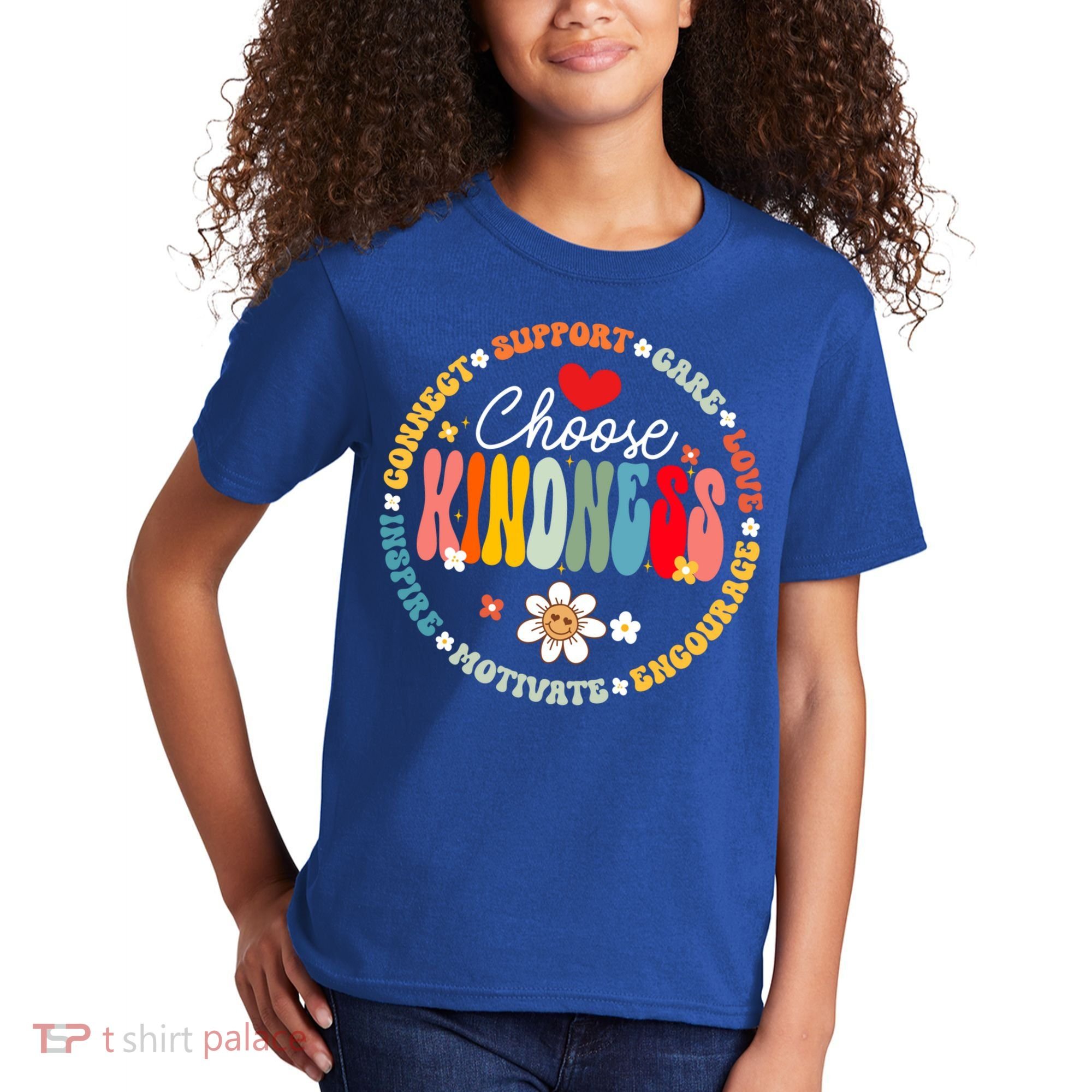Groovy Choose Kindness Daisy Be Kind Inspirational Gift Kids T-Shirt