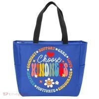 Groovy Choose Kindness Daisy Be Kind Inspirational Gift Tote Bag thumb 0