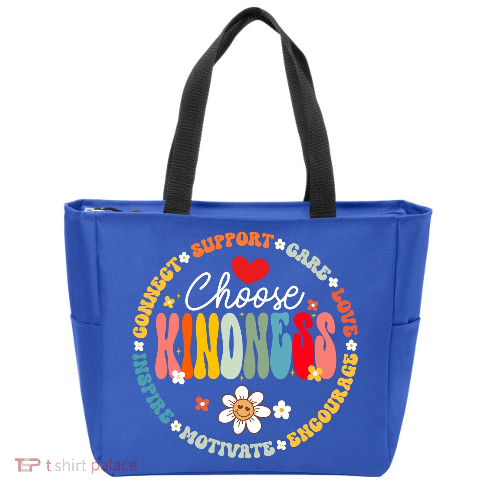 Groovy Choose Kindness Daisy Be Kind Inspirational Gift Tote Bag