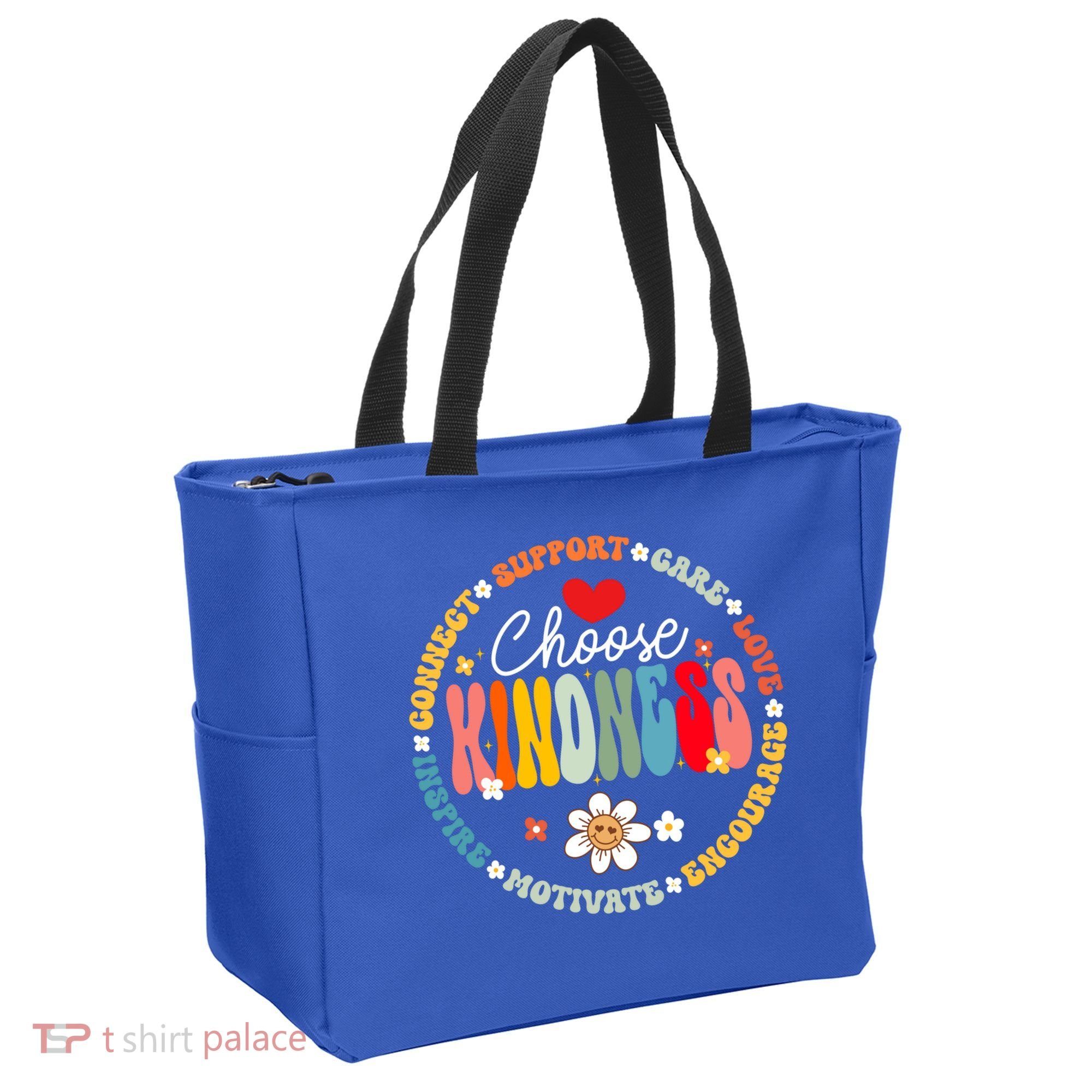 Groovy Choose Kindness Daisy Be Kind Inspirational Gift Tote Bag