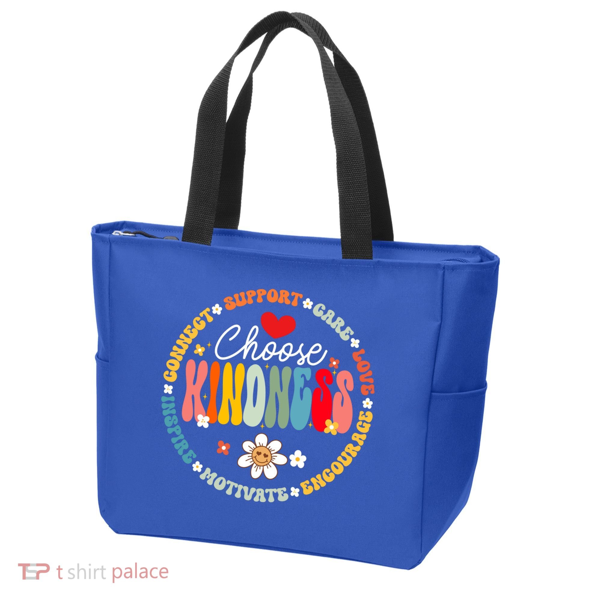 Groovy Choose Kindness Daisy Be Kind Inspirational Gift Tote Bag