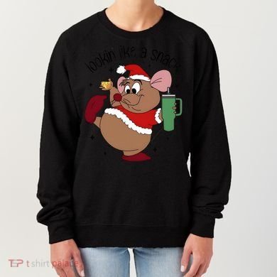 Gus Christmas Looking Like A Snack Cute Mouse Women's Sweatshirt