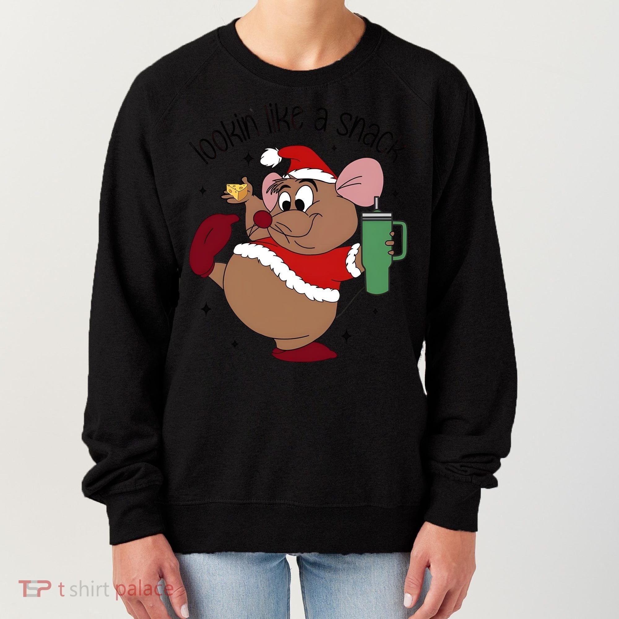 Gus Christmas Looking Like A Snack Cute Mouse Women's Sweatshirt