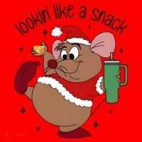 Gus Christmas Looking Like A Snack Cute Mouse Santa Hat thumb 1