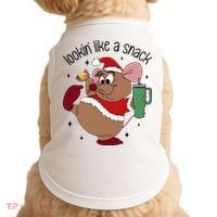 Gus Christmas Looking Like A Snack Cute Mouse Doggie Tank thumb 0