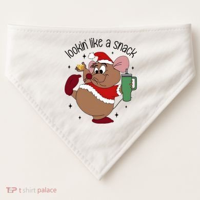 Gus Christmas Looking Like A Snack Cute Mouse USA-Made Doggie Bandana