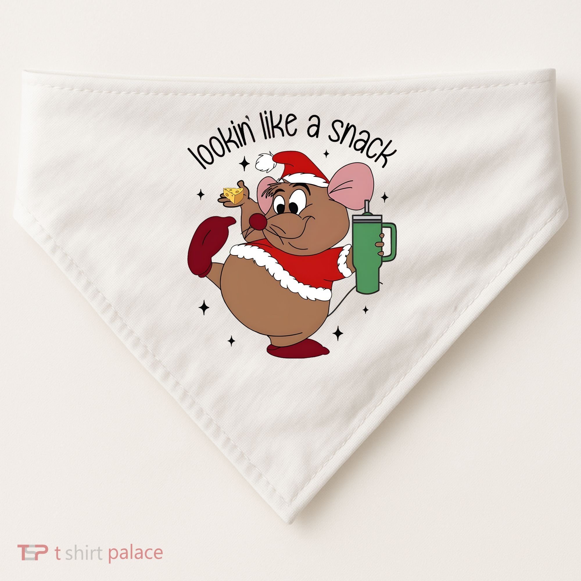 Gus Christmas Looking Like A Snack Cute Mouse USA-Made Doggie Bandana