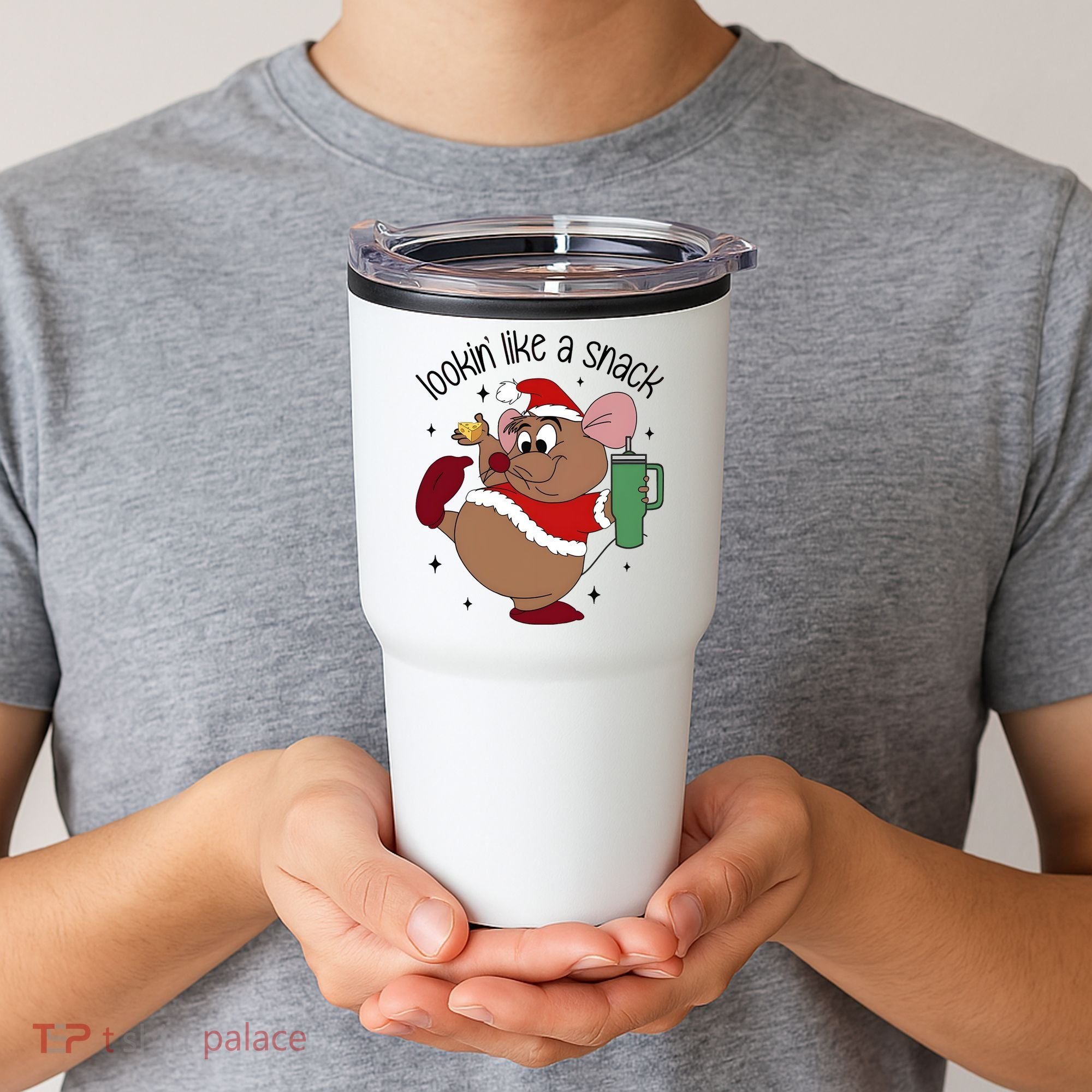 Gus Christmas Looking Like A Snack Cute Mouse Tumbler