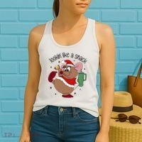 Gus Christmas Looking Like A Snack Cute Mouse Women's Tank Top thumb 2