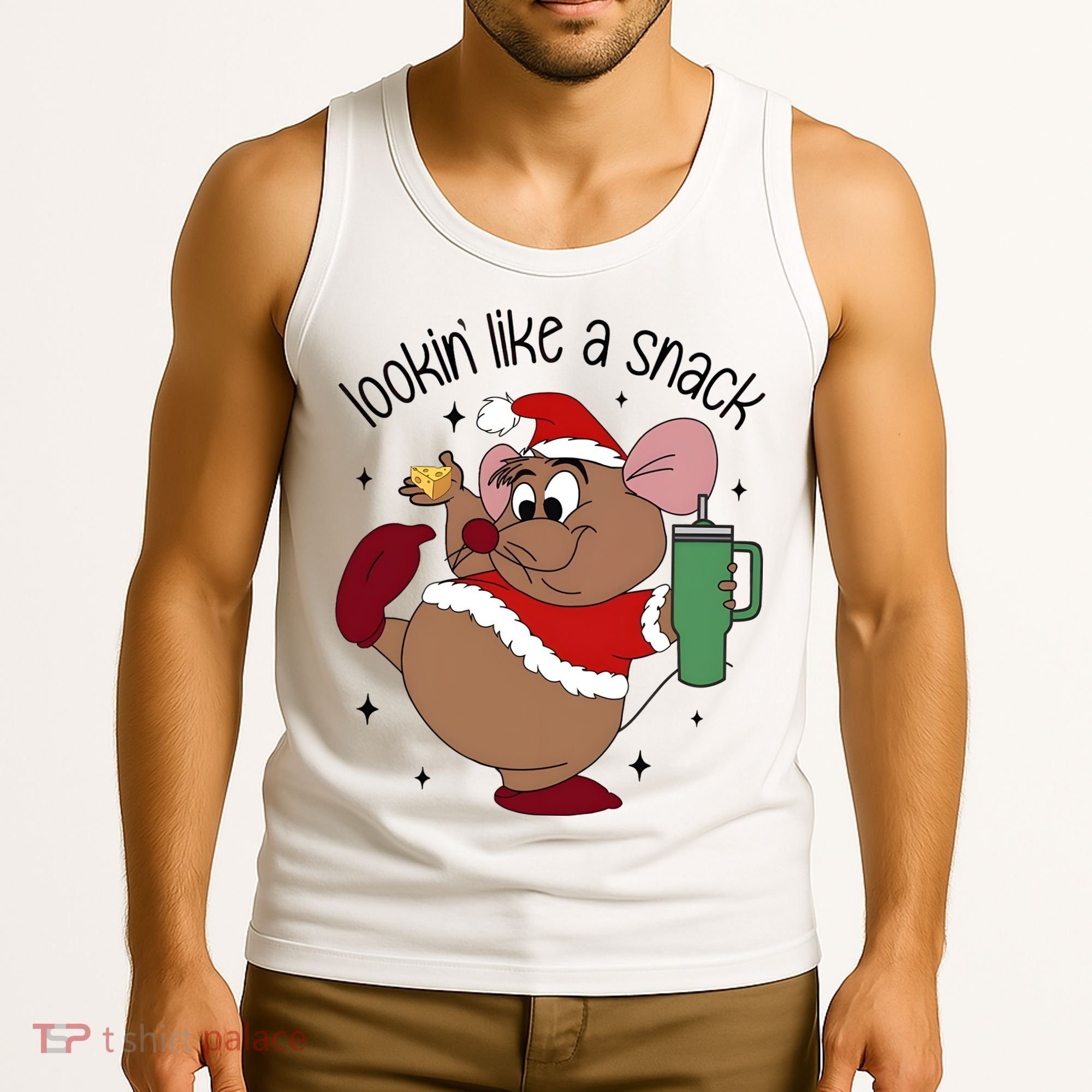 Gus Christmas Looking Like A Snack Cute Mouse Tank Top