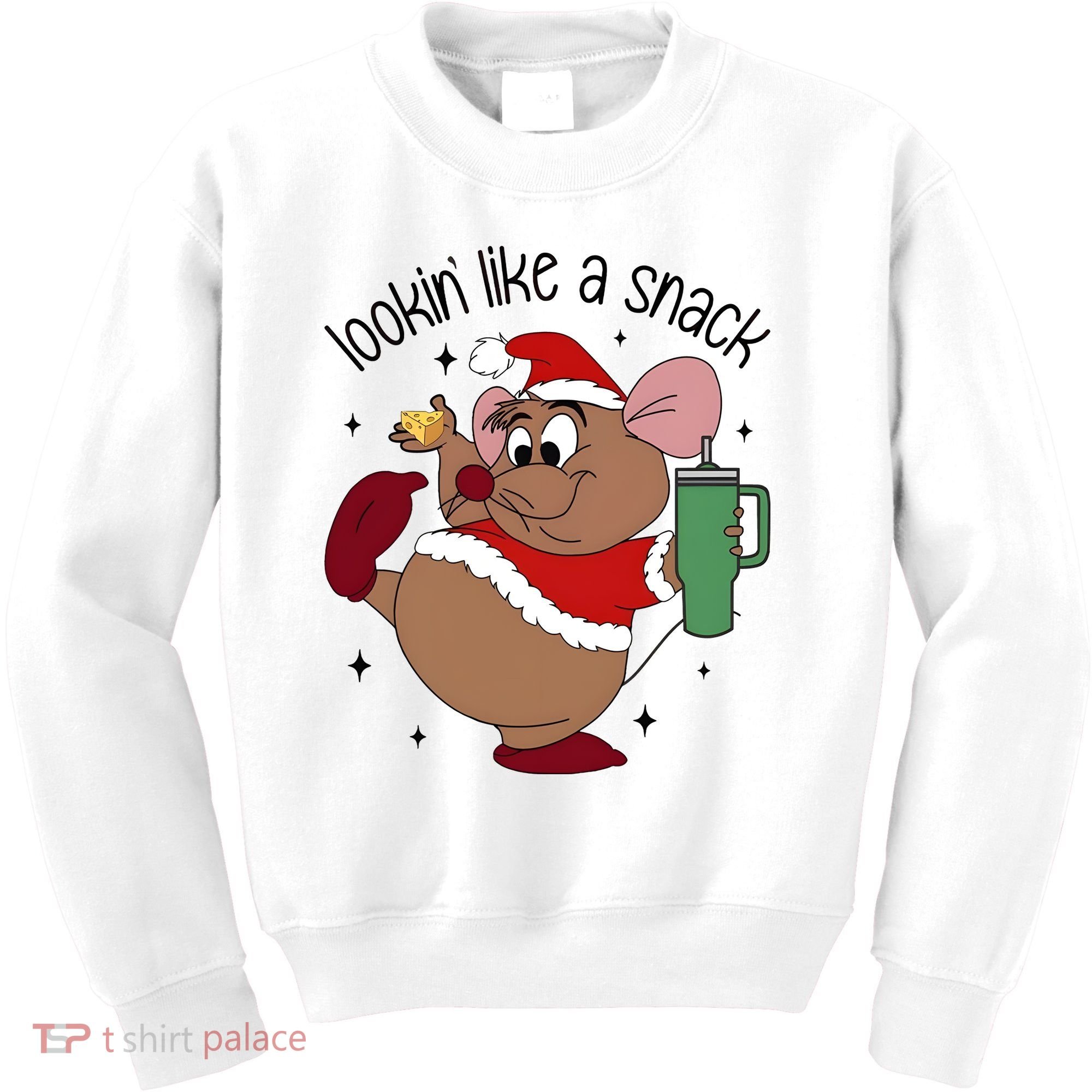 Gus Christmas Looking Like A Snack Cute Mouse Kids Sweatshirt