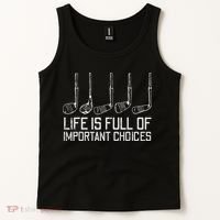 Golf Clubs Life Full Important Choices Funny Golfer Dad Tank Top thumb 2