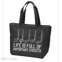 Golf Clubs Life Full Important Choices Funny Golfer Dad Tote Bag thumb 3