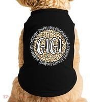 Gigi Cheetah Leopard Print Circle Love Patience Black Gift Doggie Tank thumb 0