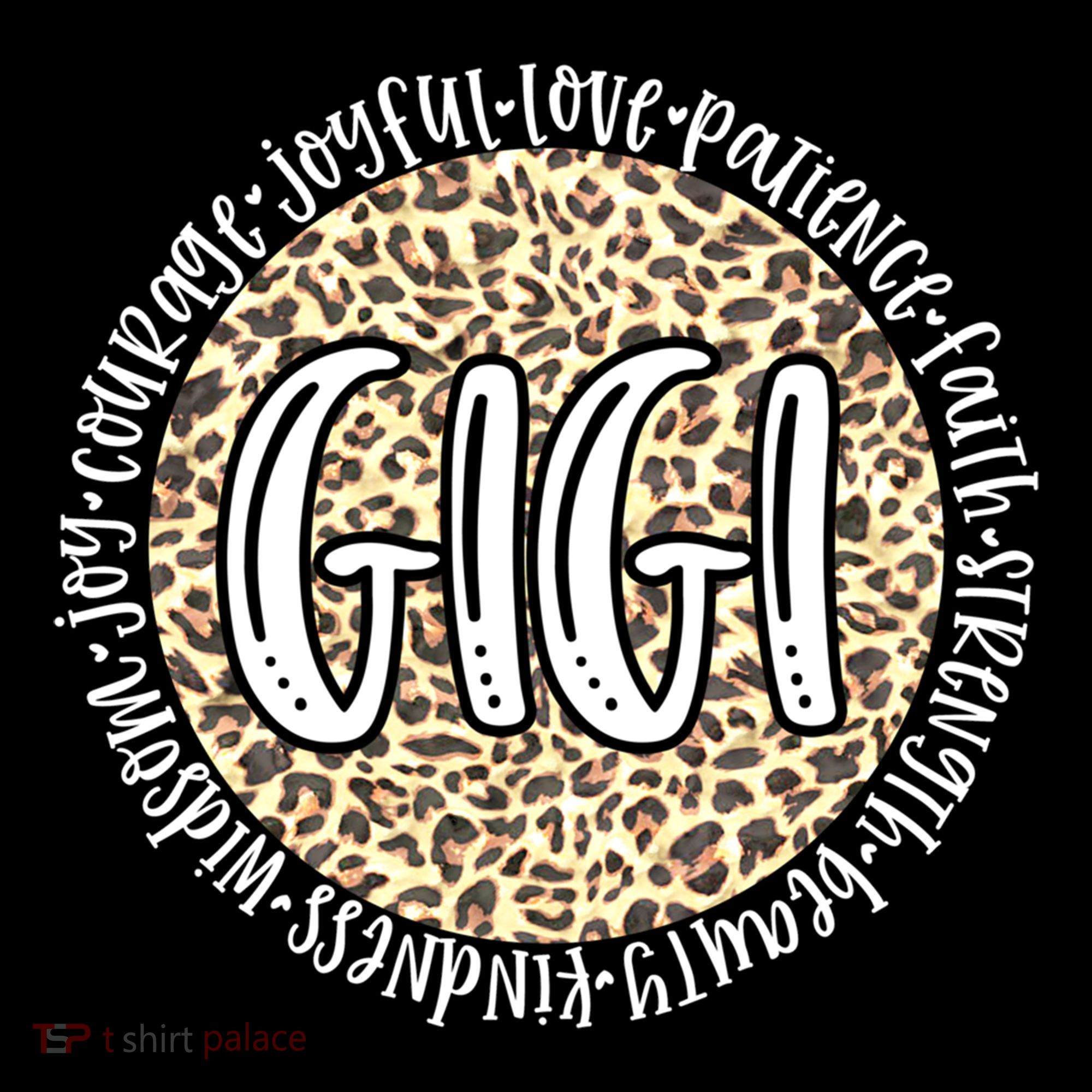 Gigi Cheetah Leopard Print Circle Love Patience Black Gift Coffee Mug