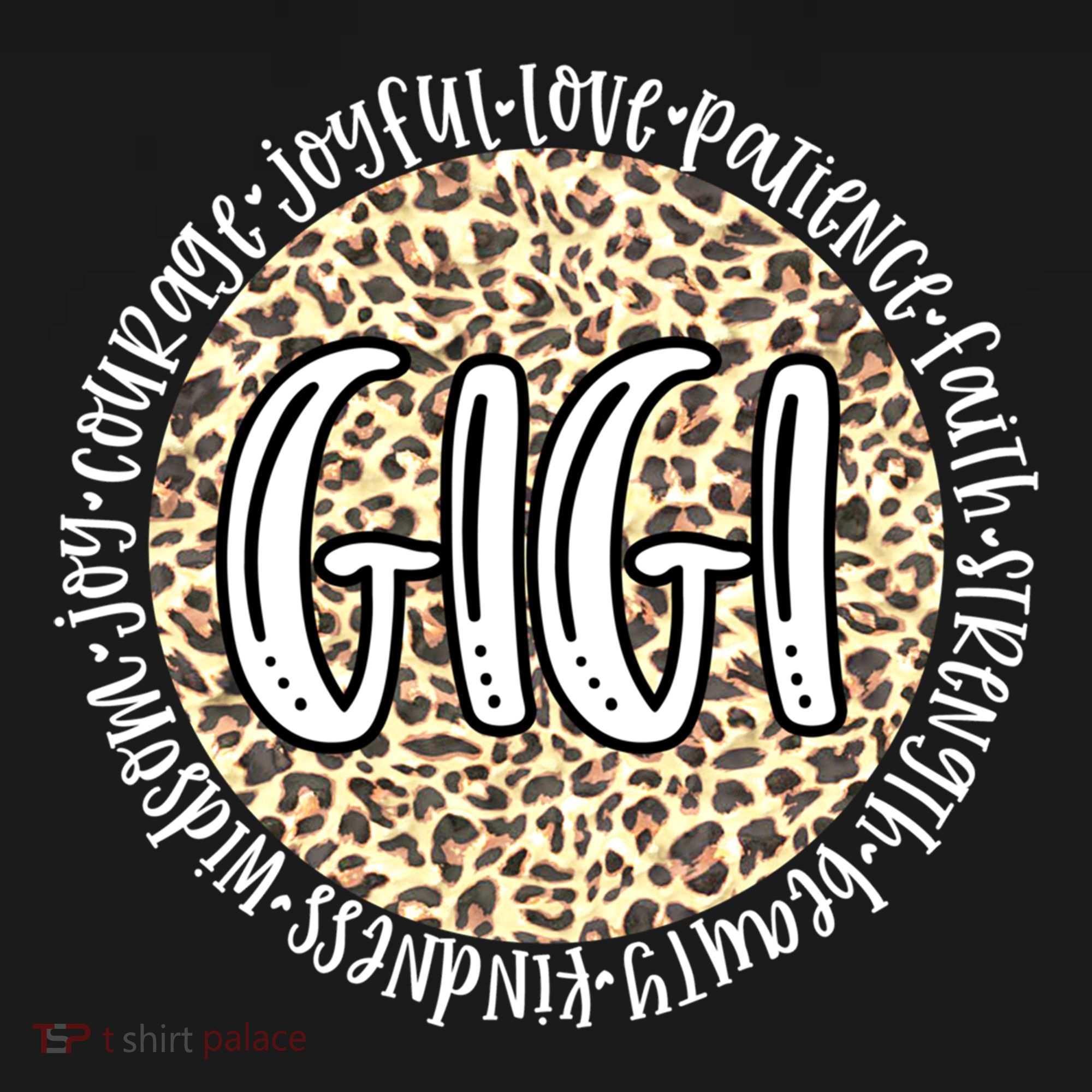 Gigi Cheetah Leopard Print Circle Love Patience Black Gift Women's Hoodie