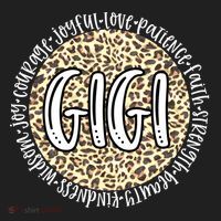 Gigi Cheetah Leopard Print Circle Love Patience Black Gift Golf Towel thumb 3