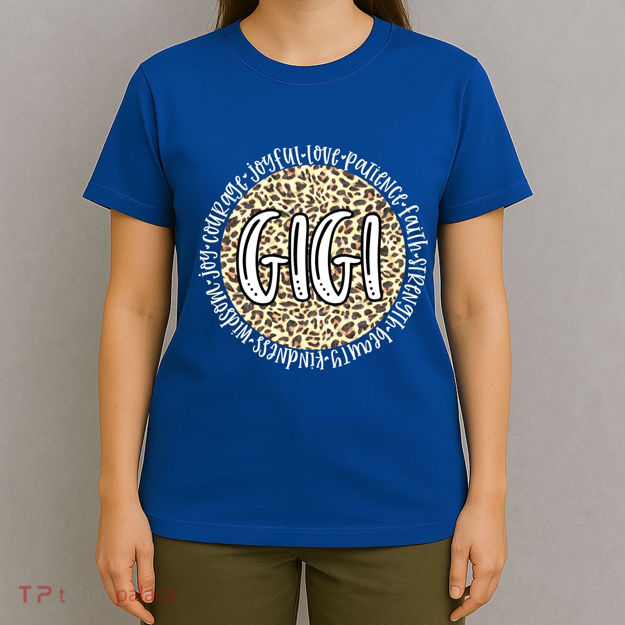 Gigi Cheetah Leopard Print Circle Love Patience Black Gift T-Shirt