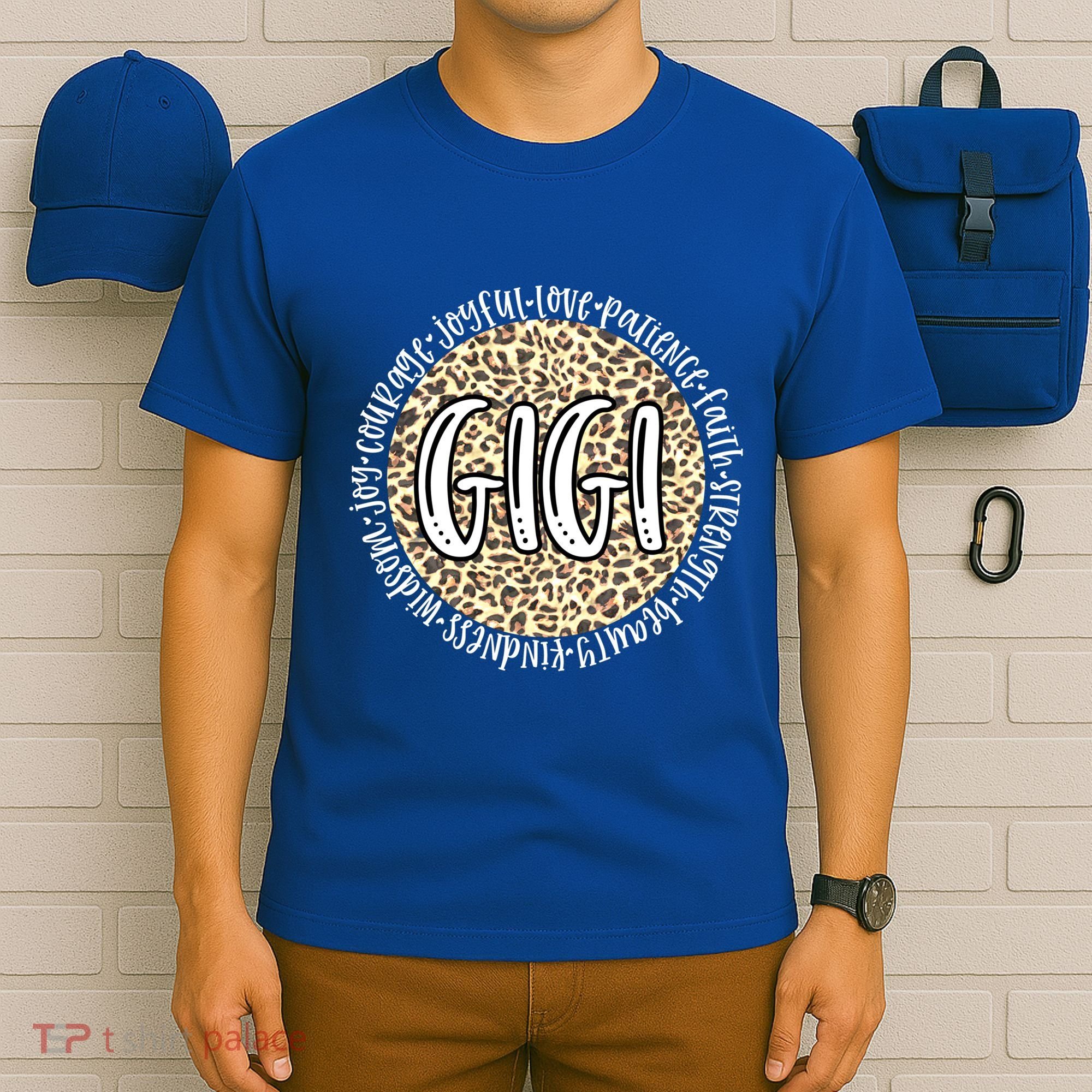 Gigi Cheetah Leopard Print Circle Love Patience Black Gift T-Shirt