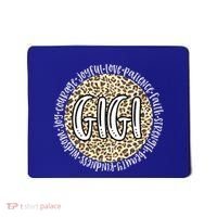 Gigi Cheetah Leopard Print Circle Love Patience Black Gift Mousepad thumb 0