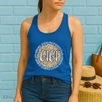 Gigi Cheetah Leopard Print Circle Love Patience Black Gift Women's Tank Top thumb 2