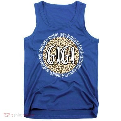 Gigi Cheetah Leopard Print Circle Love Patience Black Gift Tank Top