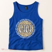 Gigi Cheetah Leopard Print Circle Love Patience Black Gift Tank Top thumb 2