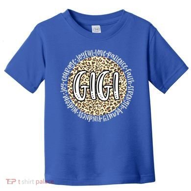 Gigi Cheetah Leopard Print Circle Love Patience Black Gift Toddler T-Shirt