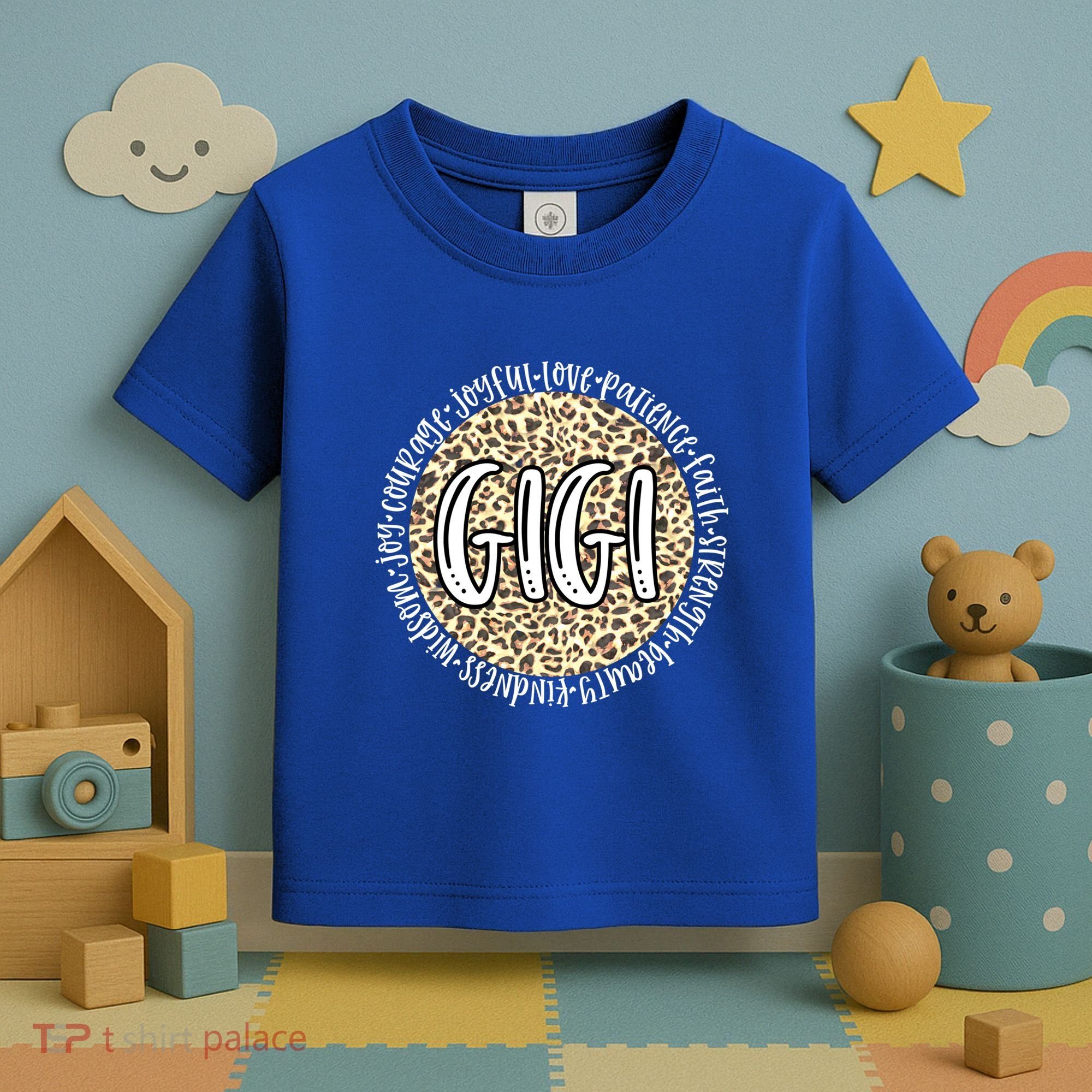 Gigi Cheetah Leopard Print Circle Love Patience Black Gift Toddler T-Shirt