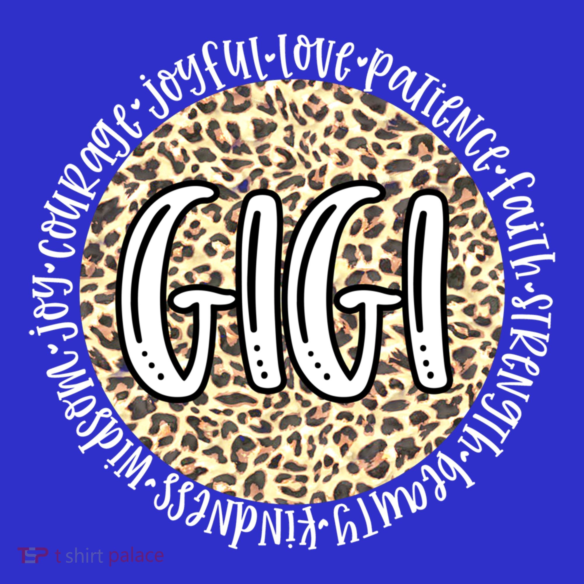 Gigi Cheetah Leopard Print Circle Love Patience Black Gift Visor