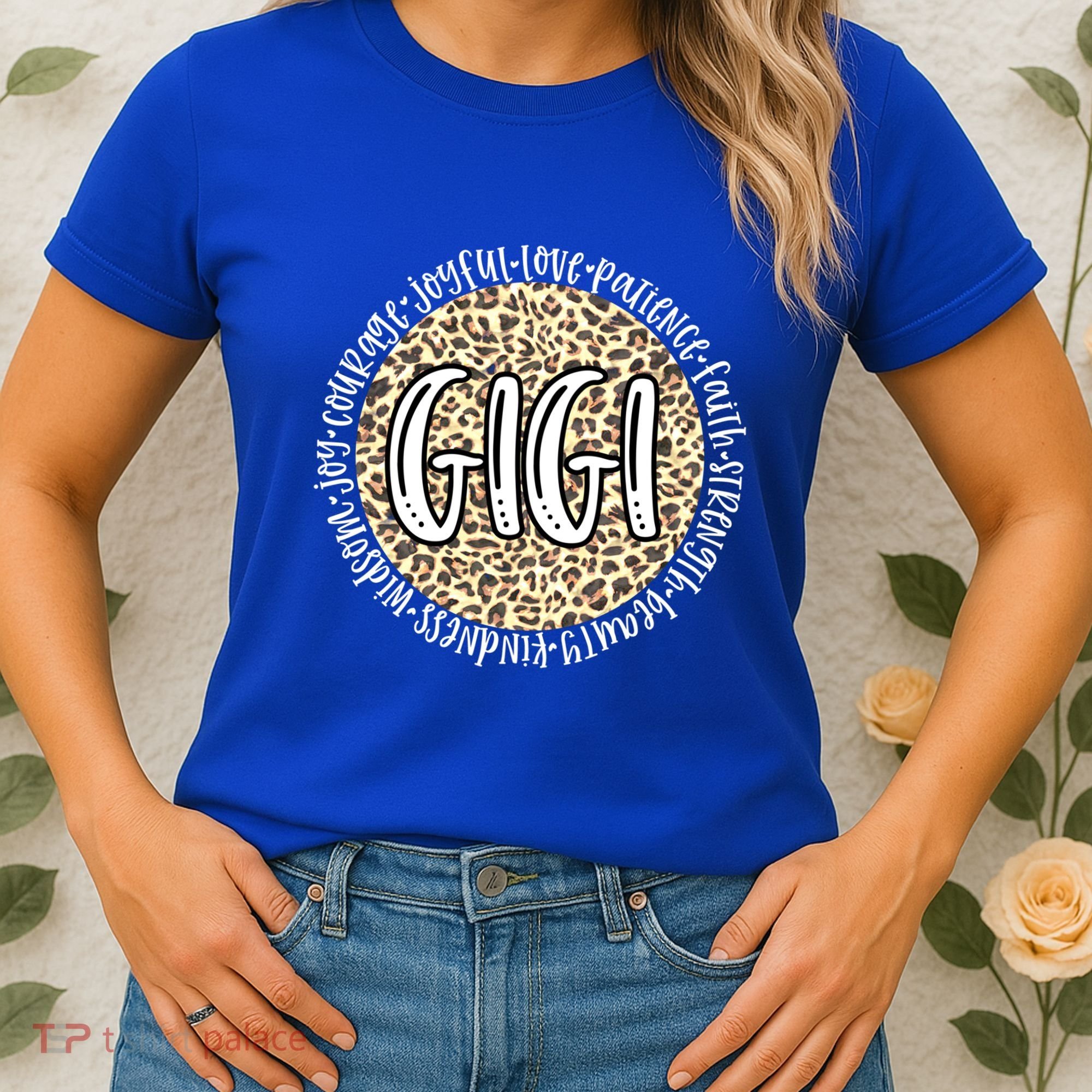 Gigi Cheetah Leopard Print Circle Love Patience Black Gift Women's T-Shirt