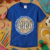 Gigi Cheetah Leopard Print Circle Love Patience Black Gift Kids T-Shirt thumb 3