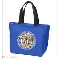 Gigi Cheetah Leopard Print Circle Love Patience Black Gift Tote Bag thumb 3