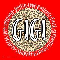 Gigi Cheetah Leopard Print Circle Love Patience Black Gift Santa Hat thumb 1