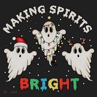 Ghost Christmas Light Scary Funny Boo Making Spirits Bright Women's Sweatshirt thumb 2