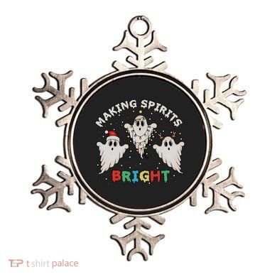 Ghost Christmas Light Scary Funny Boo Making Spirits Bright Ornament