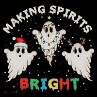 Ghost Christmas Light Scary Funny Boo Making Spirits Bright Baby Bodysuit thumb 2