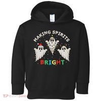 Ghost Christmas Light Scary Funny Boo Making Spirits Bright Toddler Hoodie thumb 0
