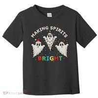 Ghost Christmas Light Scary Funny Boo Making Spirits Bright Toddler T-Shirt thumb 0