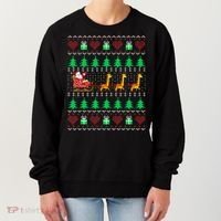 Giraffe Christmas Light Ugly Sweater Giraffe Lover Xmas Gift Women's Sweatshirt thumb 0