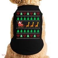 Giraffe Christmas Light Ugly Sweater Giraffe Lover Xmas Gift Doggie Tank thumb 0