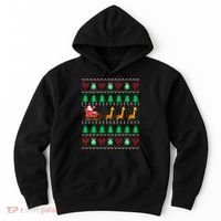 Giraffe Christmas Light Ugly Sweater Giraffe Lover Xmas Gift Hoodie thumb 0