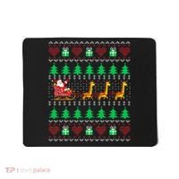 Giraffe Christmas Light Ugly Sweater Giraffe Lover Xmas Gift Mousepad thumb 0