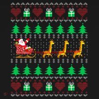 Giraffe Christmas Light Ugly Sweater Giraffe Lover Xmas Gift Women's Tank Top thumb 5