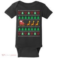 Giraffe Christmas Light Ugly Sweater Giraffe Lover Xmas Gift Baby Bodysuit thumb 0