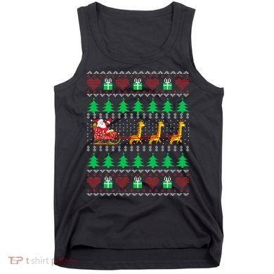 Giraffe Christmas Light Ugly Sweater Giraffe Lover Xmas Gift Tank Top
