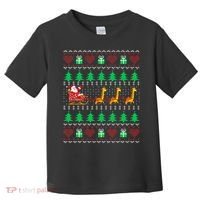 Giraffe Christmas Light Ugly Sweater Giraffe Lover Xmas Gift Toddler T-Shirt thumb 0