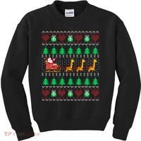 Giraffe Christmas Light Ugly Sweater Giraffe Lover Xmas Gift Kids Sweatshirt thumb 0