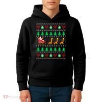 Giraffe Christmas Light Ugly Sweater Giraffe Lover Xmas Gift Kids Hoodie thumb 4