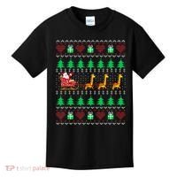 Giraffe Christmas Light Ugly Sweater Giraffe Lover Xmas Gift Kids T-Shirt thumb 0